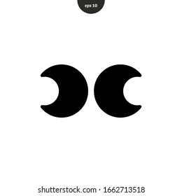 crescent icon vector illustartion logo template. eps10