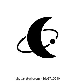 crescent icon vector illustartion logo template. eps10