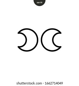 línea de ilustración vectorial crescent