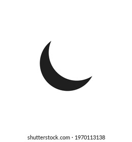 crescent icon vector on a white background