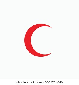 crescent icon vector sign smybol isolated