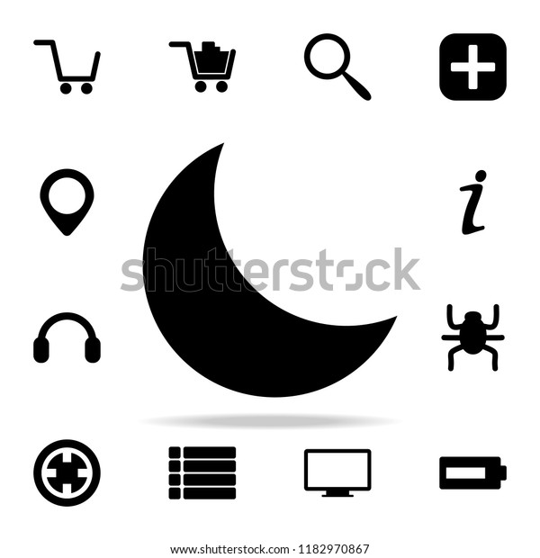 crescent\
icon. web icons universal set for web and\
mobile