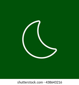 crescent line icon