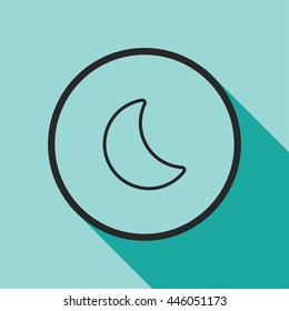 crescent line icon