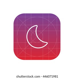 crescent line icon