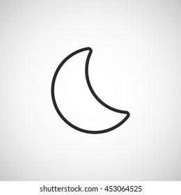 crescent line icon