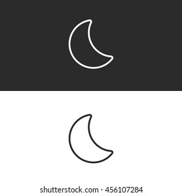 crescent line icon