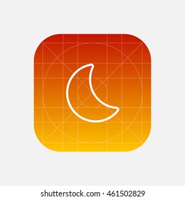crescent line icon