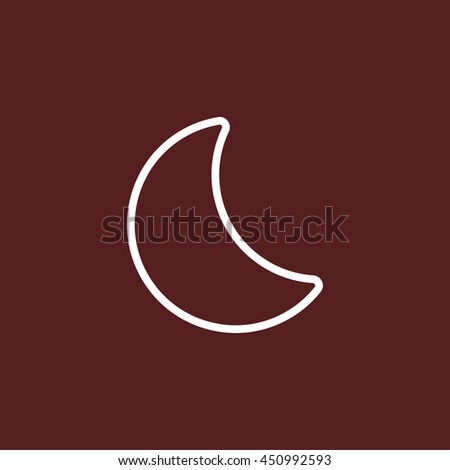 crescent line icon