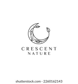 Icono de diseño de logotipo Crescent vector