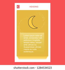 Crescent mobile vertical banner design design. Vector