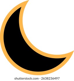 Crescent Moon Background Night Sky Vector Illustration