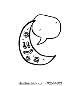 caricatura de luna creciente