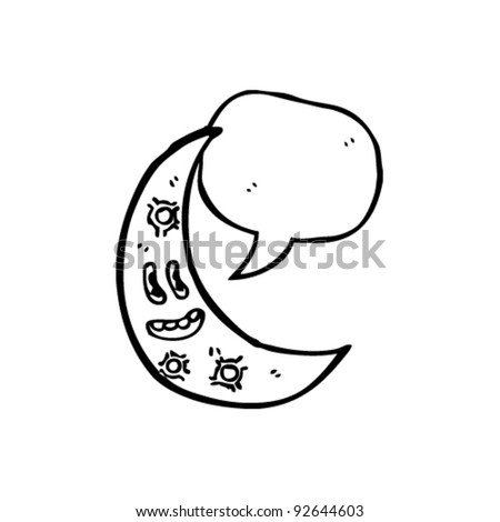 crescent moon cartoon