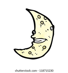 crescent moon cartoon character