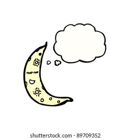 crescent moon cartoon character