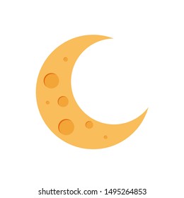 Crescent Moon Cartoon And Clipart Vector