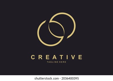 Crescent Moon Circle Logo Design