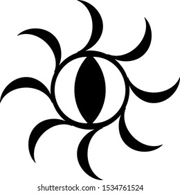  Crescent Moon Decal Element Logo Icon