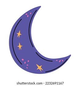 crescent moon esoteric icon isolated