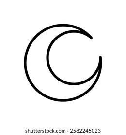 Crescent moon for evening weather forecast