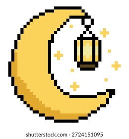 Píxel de linterna colgante de luna creciente