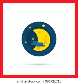 Crescent moon icon 2