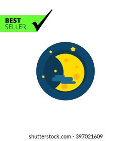 Crescent moon icon 2