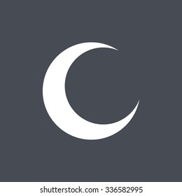 Crescent moon icon.