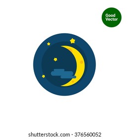Crescent moon icon