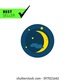 Crescent moon icon