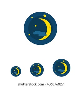 Crescent moon icon