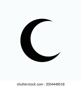 Crescent Moon Icon. Astronomy Element Symbol  - Vector.