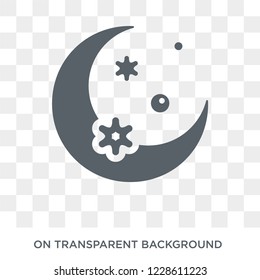 Crescent moon icon. Crescent moon design concept from Astronomy collection. Simple element vector illustration on transparent background.