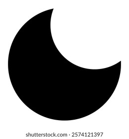 Crescent moon icon. Crescent design. Vector illustration isolated on white background.