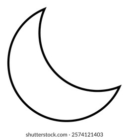 Crescent moon icon. Crescent design. Vector illustration isolated on white background.