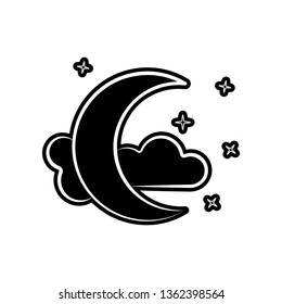 Crescent moon icon. Element of dia de muertos for mobile concept and web apps icon. Glyph, flat icon for website design and development, app development