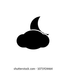crescent moon icon. Element of minimalistic icon for mobile concept and web apps. Signs and symbols collection icon for websites, web design, mobile app on white background