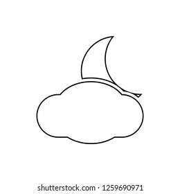 crescent moon icon. Element of web for mobile concept and web apps icon. Thin line icon for website design and development, app development