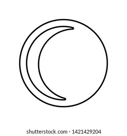 crescent moon icon. Element of Whether for mobile concept and web apps icon. Outline, thin line icon for website design and development, app development