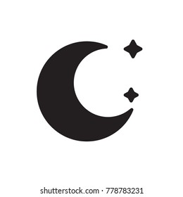 crescent moon icon glyph