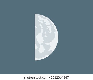 Crescent moon icon. Half moon illustration