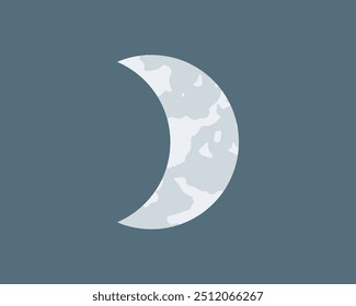 Crescent moon icon. Half moon illustration