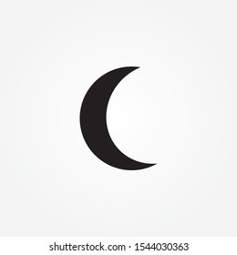 Crescent moon icon. moon illustration