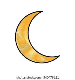 crescent moon icon image vector illustration design 