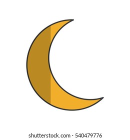 crescent moon icon image vector illustration design 