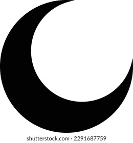 Crescent moon icon . Islamic symbol can be used for the month of Ramadan, Eid and Eid Al-Adha . Vector illustration