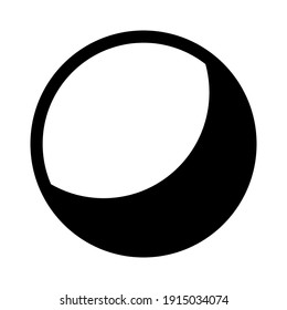 Crescent moon icon isolated on white background. High quality black style vector icon