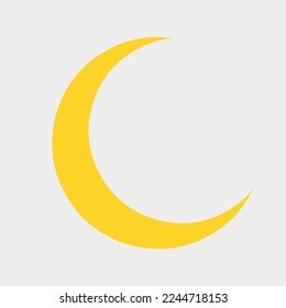 Crescent Moon icon isolated Vector illustration