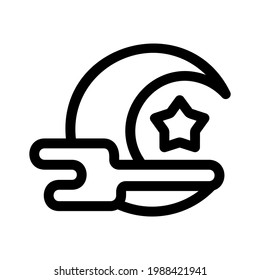 crescent moon icon or logo isolated sign symbol vector illustration - high quality black style vector icons
